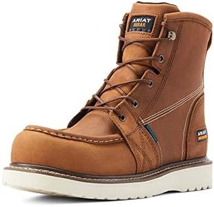 ARIAT Men's Rebar Wedge Moc 6" Waterproof Composite Toe Work Boot Western, Aged Honey, 10.5