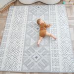 SUPERBE BEBE Reversible and Non-Toxic Thick Foldable Waterproof Foam Baby Play Mat 150x180x1cm. Floor Mat for Kids Toddlers Children. for Boy or Girl Child's Room. Extra Large Size