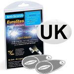 Eurolites Headlamp Beam Deflectors Adaptors Converters & Netagon Magnetic UK Plate for Driving in Europe - Requirement for Cars Travelling in EU (Eurolites Beam Deflectors with 1 Magnetic UK Plate)