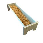 Jake's Farm Yard Mini Galvanised Feeding Trough for Rabbits, Guinea Pigs and Small Animals - Easily Store and Strong Animal Feeders Bowl for Multiple Rabbits (350x100x75 mm)