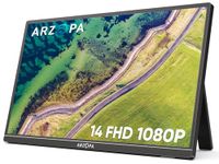 ARZOPA Portable Monitor, 14.0" 1920×1080 FHD IPS Portable Monitor for Laptop with Single-rod, Support HDMI/Type-C/USB-C, Eye Protection Gaming Screen for Laptop/PC/Mac/PS3/4/5/Xbox