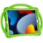 TOPESCT iPad 10.2 case, iPad 9th/8th/7th Generation Case for Kids, Built-in Handle Stand, Comes with a Strap, Silicone Shockproof iPad 10.2 inch 2021 Case (Green)