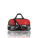 JFK 55 Cm Duffle Bag | 44 LTS | Dust Resistant Travel Duffle Bag | Spacious Main Compartment|Adjustable Shoulder Strap | Sustainable Duffle Bags for Women & Men| 1500 Days Warranty (Red)