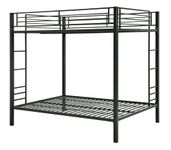 DHP Sidney Full Over Full Metal Bunk Bed, Black