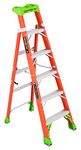 Louisville Ladder Cross-Step FXS1506 Fiberglass 300 lb Duty Rating Type IA Step/Shelf Ladder, 6', Orange by Louisville Ladder