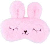 Ulife Mall Funny Cute Bunny Eye Mask for Sleeping Travel Soft Plush Fluffy Blindfold Sleep Mask Novelty Personalised Rabbit Eye Cover Breathable Eyeshade for Kids Girls Boys Women