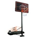 BEE-BALL Pro Bound ZY-015 Full NBA Size 10ft Adjustable Basketball hoop and stand | Outdoor Basketball Backboard and Basketball Net Hoop for Adults/Kids| (3.05m)