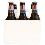 ICE N COLD 6 Pack Cardboard Bottle Holder [Econo Pack] | Fits 12-16oz bottles | For Safe and Easy Transport of Beer, Soda and Other Bottled Products | 140 Pack