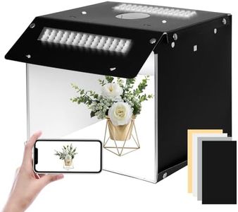 EMART 14"x15" Light Box Photography, Mini & Folding Photo Studio Light Box with CRI>95 White Lighting 102 LEDs Lights, Sturdy Lightbox for Small Product Photography: Food, Jewelry, Miniature Models