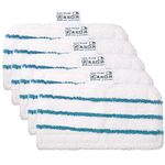 Hovico 5 Pack Washable Microfiber Steam-Mop Cleaning Pads Compatible with All Black+Decker Steam Mops, SM1600, SM1610, SM1620, SM1630, SMH1621, HSMC1300FX, HSMC1321, HSMC1361SG, White