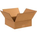 Tape Logic TL12124 Flat Corrugated Cardboard Moving Boxes, 12 x 12 x 4, Kraft (Pack of 25)