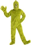 Dr. Seuss Grinch Adult Open Face Costume Large Green