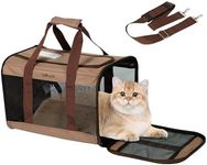 BELLA & PAL Cat Carrier Dog Carriers Airline Approved, Pet Carrier for Small Medium Dogs Cats Under 16Lbs, Collapsible Soft Sided Travel Puppy Carrier