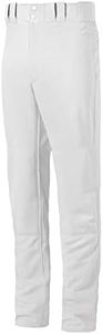 Mizuno Mens G2 Premier Pro Adult Baseball Pant With Hemmed Open Bottom, White, Small US