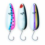 ETIC Toronto Wobbler Fishing Spoons Kit 100% Brass - 3” | ½oz | Fishing Lures for Trout Salmon Pike Walleye Bass and More (3pcs)