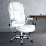 Artiss Executive Office Chair Computer Gaming Chairs PU Leather Tilt White