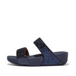 Fitflop Women's Lulu Glitter Slides, Midnight Navy, 4 UK