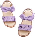 THEE BRON Toddler Girl Purple Dress Sandals Sandalias para Nias(AA303,Purple/6M)