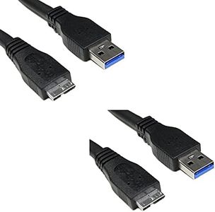 Bipra OEM SuperSpeed USB 3.0 a a micro B cavo per WD/Seagate/Clickfree/Toshiba/Samsung hard disk esterni 2 Pack 100cm - 3 Feet - 1.0 M
