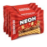 NEOH Hazelnut Crisp Wafers, 1 g Sugar, 95 kcal, 21 g, Keto-Friendly, Low Carb, High Fibre, The Alternative to Traditional Sweets, Pack of 4