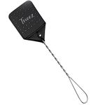 Trieez Bug Zapper, Mosquito Killer Mosquitoes Trap Lamp & Racket 2 in 1, USB Rechargeable Electric Fly Swatter for Home and Outdoor Powerful Grid 3-Layer Safety Mesh Safe to Touch (A_White) (Black)