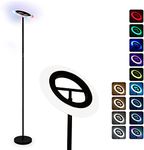 FIMEI Floor Lamp, Reading Standing Lamp, Stepless Dimming & 4 Colour Temperatures, Remote & Touch Control, Modern Standing Light for Living Room, Bedroom, Office (RGB)