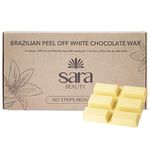 SARA Brazilian Peel off White Chocolate Wax For Face, Under Arms & Intimate Hair Removal, (500)g