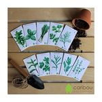 Caribou Seed Company | SAVE 30% | CHEF'S HERB GARDEN | ORGANIC | Canadian Garden/Seed Kit | 10 Herbs: Arugula, Basil, Chives, Cilantro, Dill, Oregano, Parsley, Rosemary, Sage, Thyme