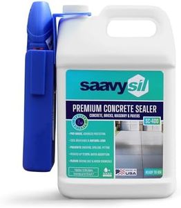 Saavysil Concrete Sealer, Sprayer Included, Silane Siloxane, Water-Based Penetrating Sealer for Driveways, Patios, Pavers, Brick, Masonry, 1 Gallon, Ready to Use, Clear Finish