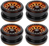 RC Vehicle Wheels Rims, Aluminum Alloy 2.9in 12 Hole 4 Pcs Drift Tires Hub for 1/6 AXAIL SCX6 RC Car Truck(Gold)