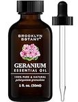Brooklyn Botany Geranium Essential Oil – 100% Pure and Natural – Premium Grade Oil with Dropper - for Aromatherapy and Diffuser - 1 Fl Oz