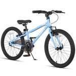 Glerc AMOS 20 inch Kids Bike for 6 7 8 9 Year Old Boys Girls Teen with Dual Handbrakes & Kickstand Adjustable Seat, Blue