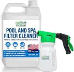 Nature's Freedom Pool and Spa Filter Cleaner Concentrated Solution - Removes Dirt, Oil & Grease, No Foam or Residue - Soak & Spray Formula for Pool & Spa Cartridge Filters -1 Gallon