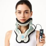 Siyaco Cervical Traction Machine – Professional Neck Pain Relief & Spine Alignment Device | Ergonomic 3D Air Support, Skin-Soft Fabric, Lightweight Portable Design, Stretcher for Neck Pain