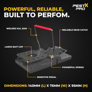 Pest X Pro Rat Traps 4-Pack – Heavy Duty Rodent Control
