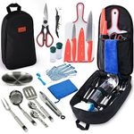 Camping Gear, Camping Cooking Set, 21pcs Camping Accessories Cooking, Camping Kitchen Set, Camp Kitchen Accessories & Organizer, Camping Utensil Set, Camping Equipment, Camping Tools & Stuff