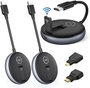 YAOMAISI HDMI sans Fil.1 émetteur et 2 récepteurs.l'extension simultanée de Plusieurs téléviseurs,Projection de l'écran d'un Ordinateur Portable,d'un téléphone Mobile, etc. sur Un écran de t�élévision