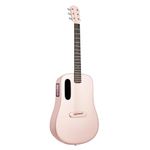 LAVA ME 4 Acoustic Electric Guitars Carbon Fiber Smart Audio Guitar with 3.5 inch TouchScreen, HILAVA 2.0 System, Right-handed, FreeBoost 3.0, Airflow Bag (38 inch Pink)