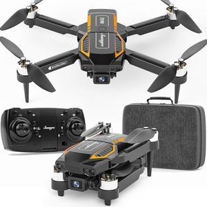 F198 Drone with Camera 720P HD, 90° Adjustable Lens, Foldable Drone for Adult Beginners, WiFi APP, 3D Flip, Auto Hold, Optical Stream Positioning, Waypoint Flight, Carrying Case