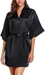 Wikoan Women's Satin Dressing Gown,