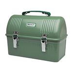 Stanley Classic Lunch Box 9.5L - Stainless Steel Lunchbox With Handle - BPA-Free Food Container - Can Hold Vacuum Bottle Or Travel Mug - Hammertone Green