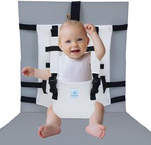 Wonder Space Feeding Safety Harness for Baby – Portable Travel Highchair Seat Cover, Universal Fit Chair Strap, Enhanced Soft Breathable Polyester, Comfort and Gentle on Little Toddler's Skin (Ivory)