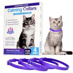 Minasuki 4 Pack Calming Collar for Cats - Long-Lasting Anxiety and Stress Relief, Relaxing Cat Collar,Adjustable Pheromones Collar for Cats，Natural Soothing 60 Days of Continuous Calming Move