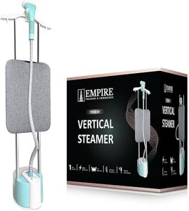 Empire Verical Garment Steamer for Clothes 2000-Watt, 32g/min Steam with Hanger Rack, Fast Heat-Up with 2 Steam Modes, 1.8L Water Tank, Full Size Clothes Steamer with Vertical Ironing Board (White)