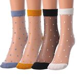 Campsis Sheer Socks for Women, Style1, 6-9