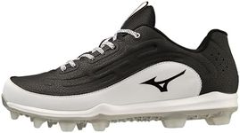 Mizuno Men's Ambition 3 Low TPU Baseball Cleats, Black/White, 10