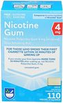 Rite Aid Nicotine Gum, Original Flavor, 4 mg - 110 Count | Quit Smoking Aid | Nicotine Replacement Gum| Stop Smoking Aids That Work Quick | Chewing Gum to Help You Quit Smoking | Uncoated Nicotine Gum