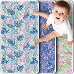 Enifine Portable Diaper Changing Pad Viscose from Bamboo 3 Pack, Foldable Waterproof Baby Changing Mat, Absorbent Machine Washable Diaper Bag Travel Essential, Newborn Baby Changer, 27.5x14