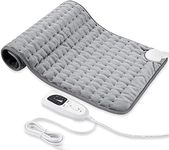 Heating Pad, Electric Heat Pad for Back Pain and Cramps Relief - Electric Fast Heat Pad with 6 Heat Settings -Auto Shut Off- Machine Washable (12" x 24")