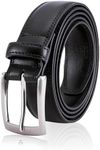 MILORDE Black Leather Belt, Fashion